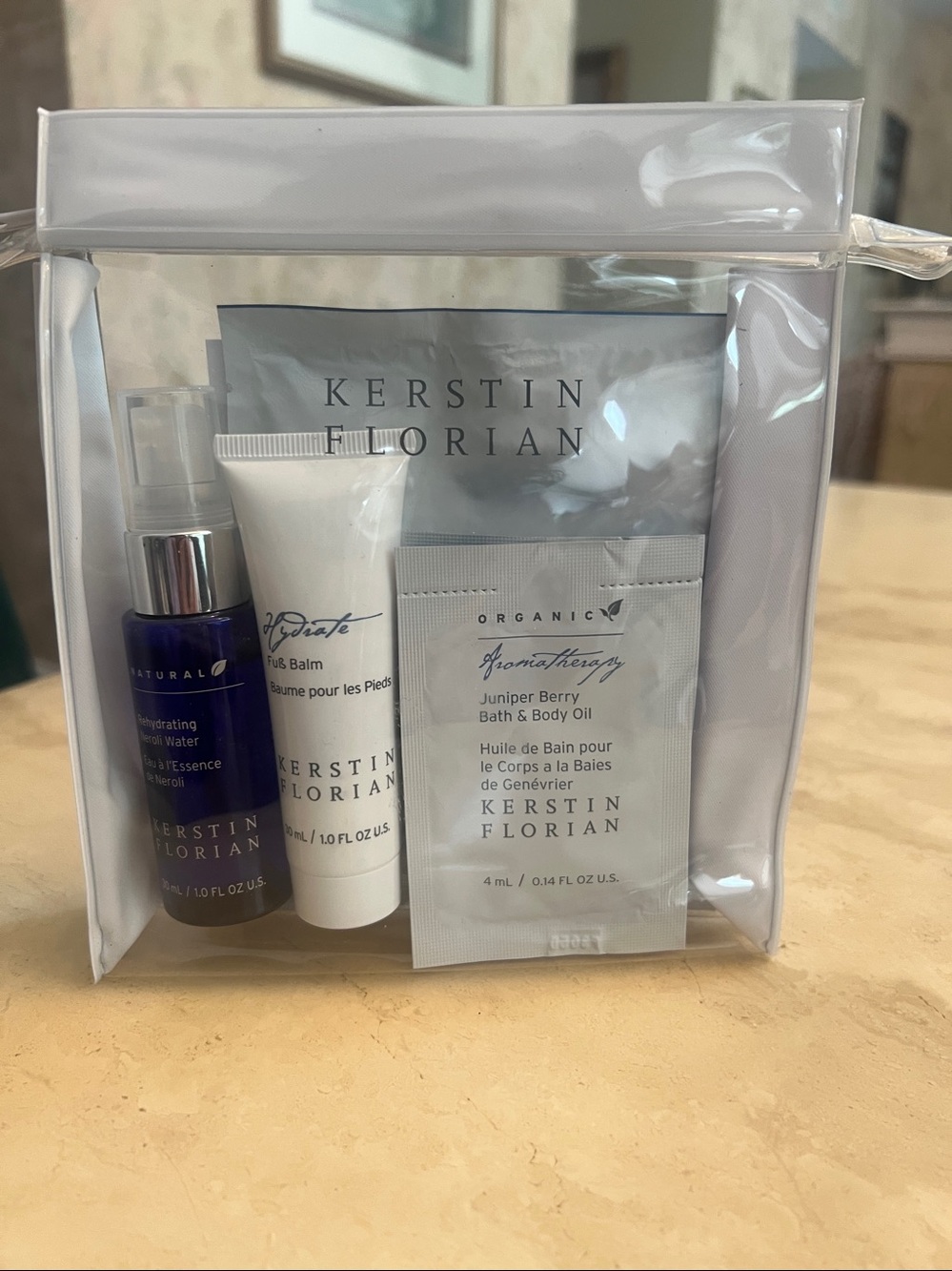 Kerstin Florian Skincare Zippered Travel Set - New!